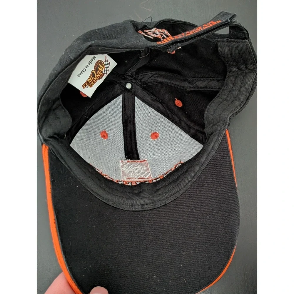 Tony Stewart Home Depot Hat Adjustable Winner Circle Black & Orange Joe Gibbs‎